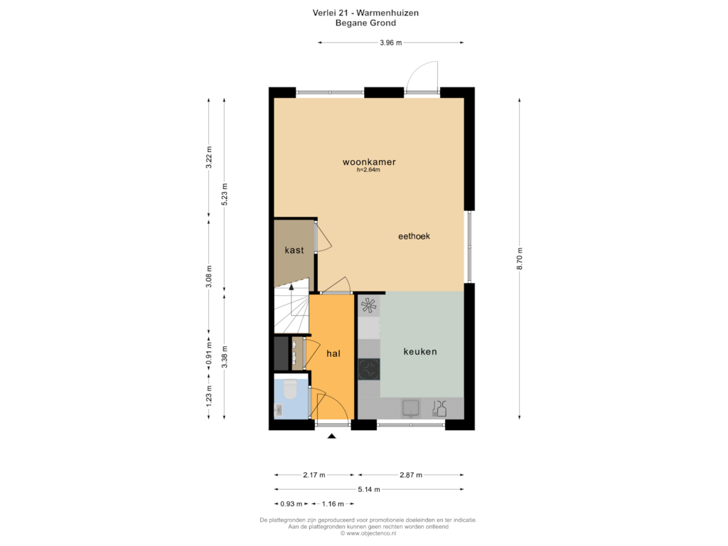 Bekijk plattegrond van BEGANE GROND van Verlei 21