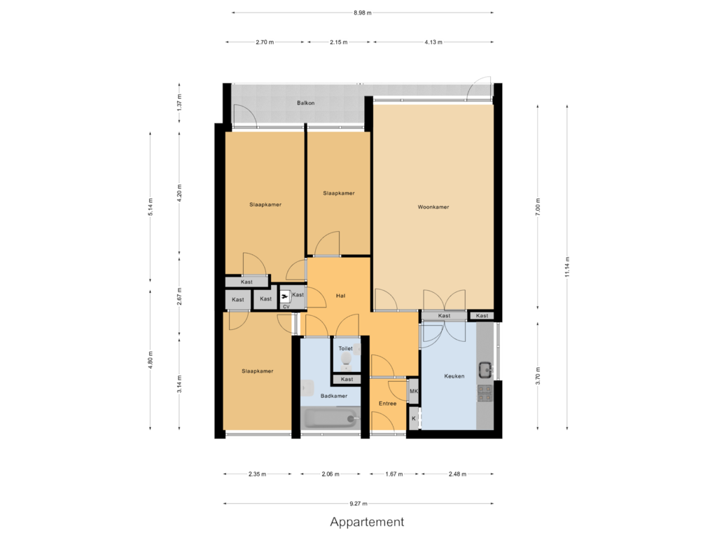 Bekijk plattegrond van Appartement van Malvert 6351