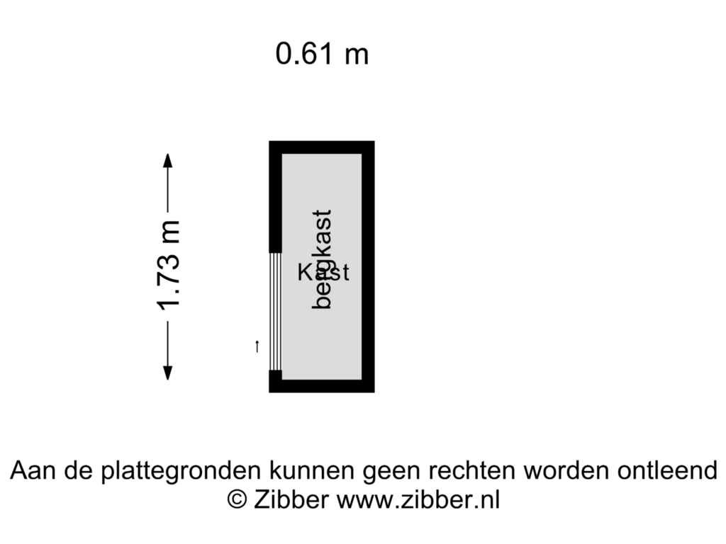 View floorplan of Bergkast of Oude Rijnzichtweg 53