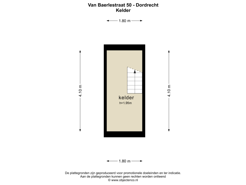 Bekijk plattegrond van Kelder van Van Baerlestraat 50