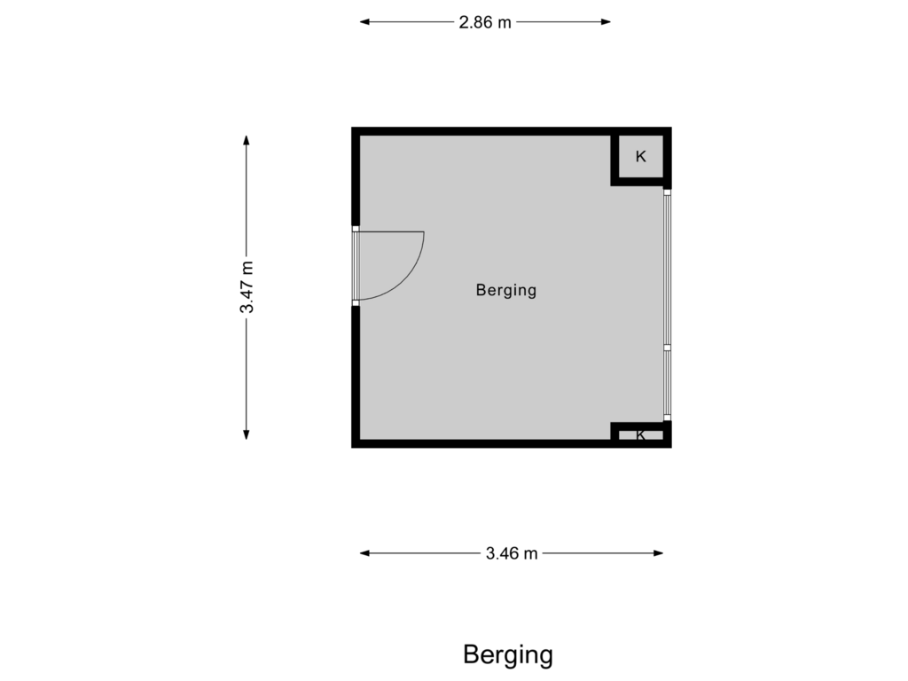 Bekijk plattegrond van Berging van Jan Willem Passtraat 105