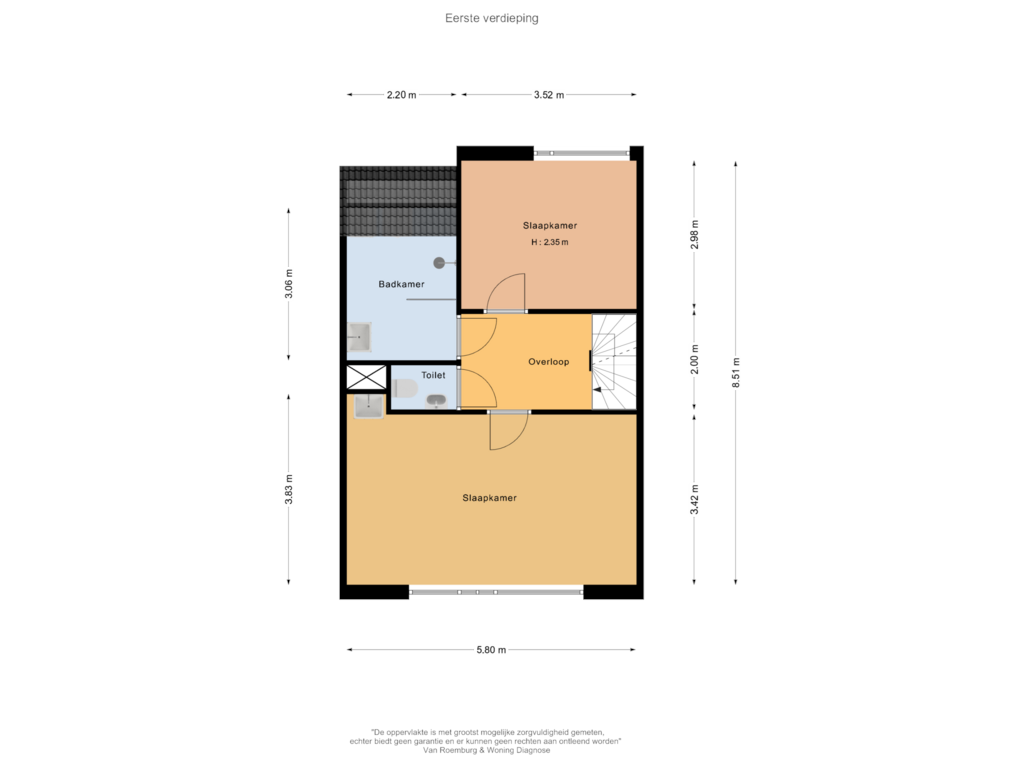 Bekijk plattegrond van Eerste verdieping van Conincksmeer 46