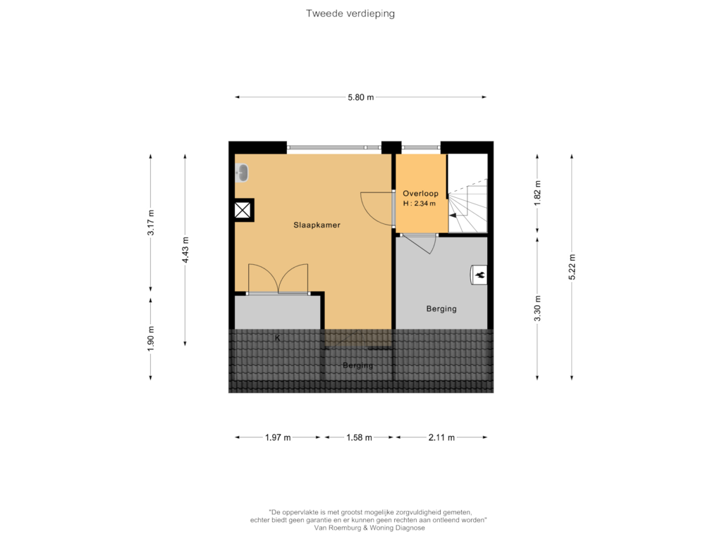 Bekijk plattegrond van Tweede verdieping van Conincksmeer 46