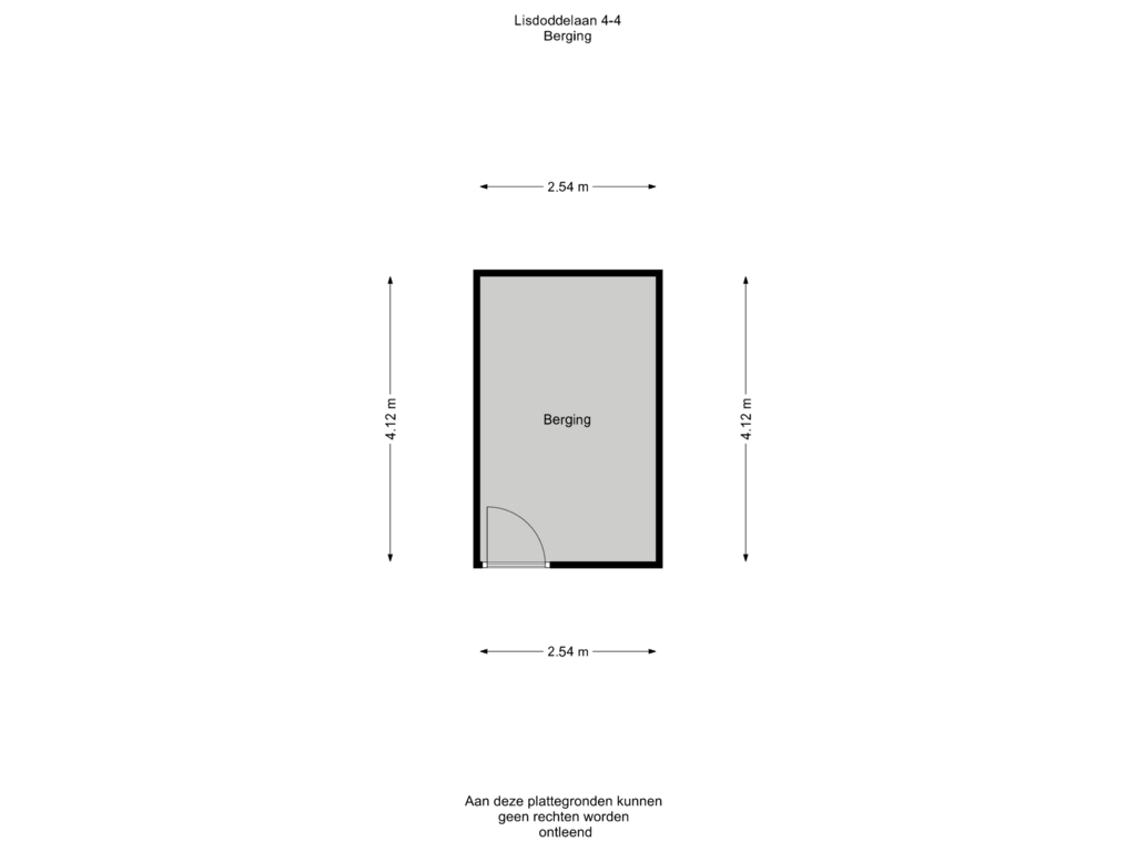 View floorplan of Berging of Lisdoddelaan 4-4