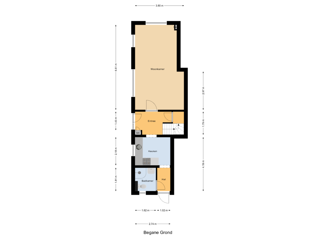 Bekijk plattegrond van Begane Grond van Venus 165