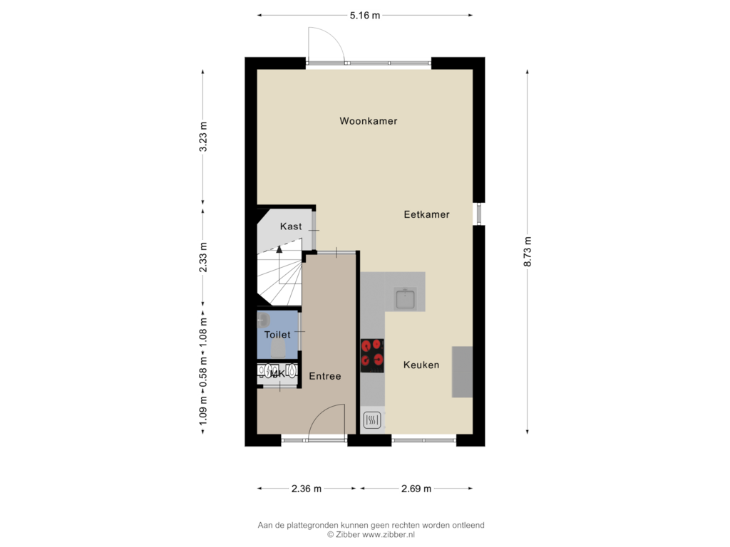 View floorplan of Begane Grond of Liefkenshoek 27