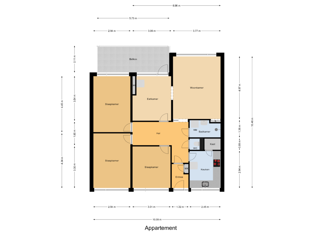 Bekijk plattegrond van Appartement van Bart Verhallenplein 144