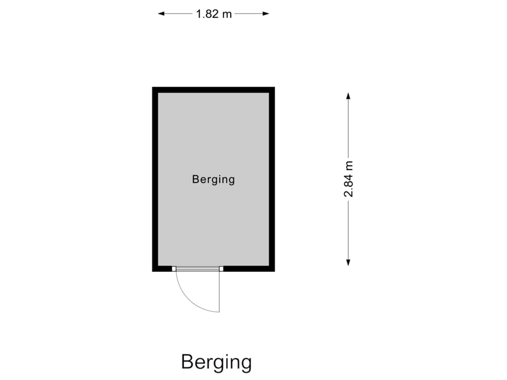 View floorplan of Berging of Lambertus van der Meerstraat 6