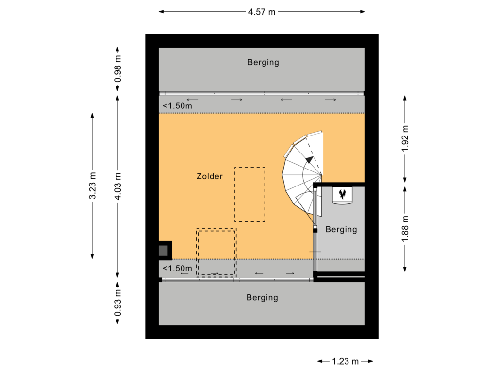 View floorplan of Tweede Verdieping of Zilkerduinweg 102