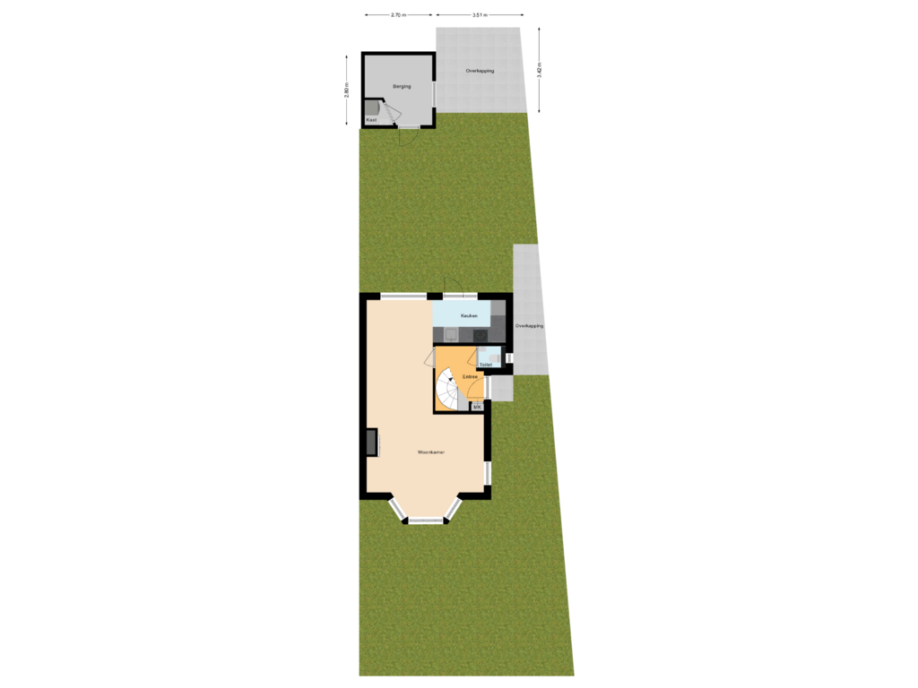 View floorplan of Situatie of Zilkerduinweg 102