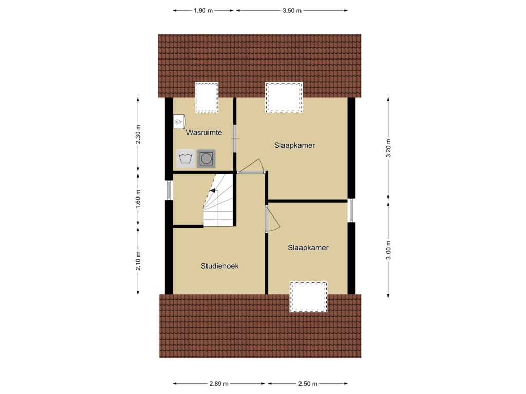 View floorplan of 2e Verdieping of Ganzenvoet 8