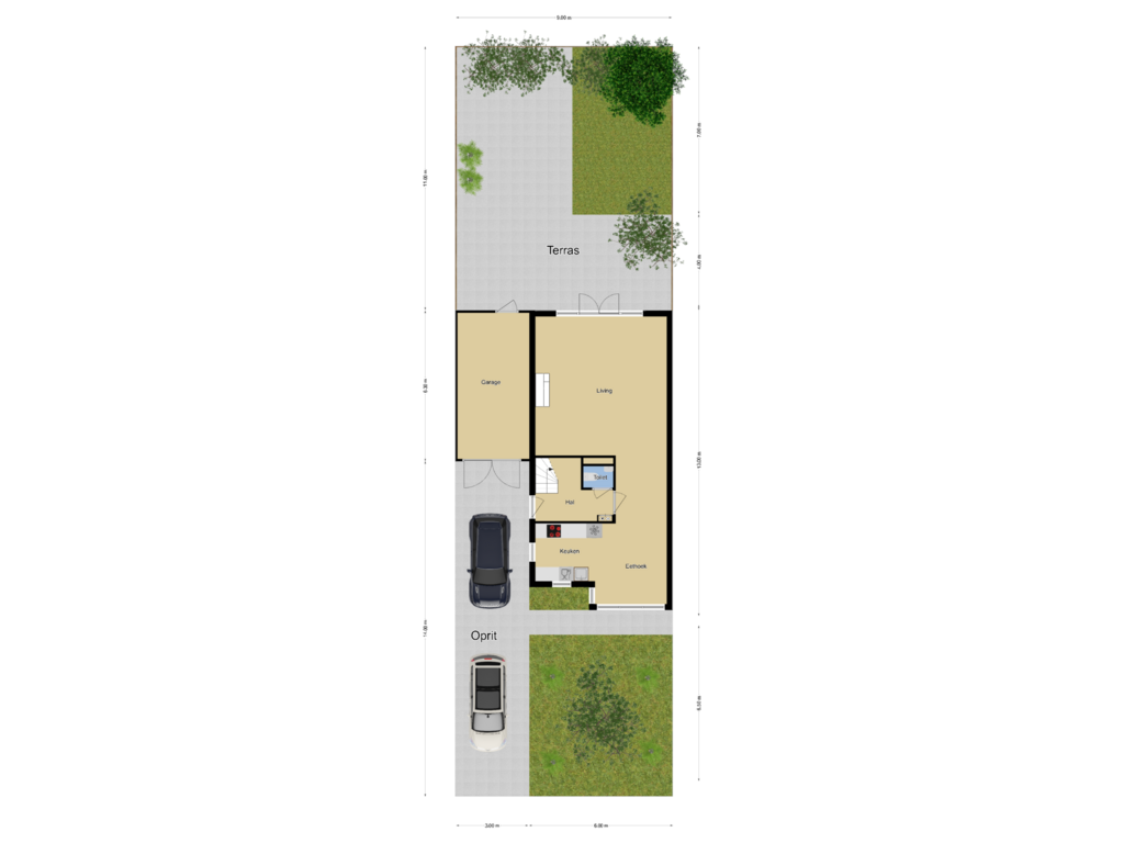 View floorplan of Tuinindeling of Ganzenvoet 8