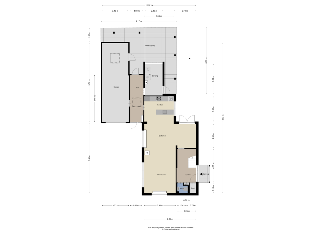 Bekijk plattegrond van Begane Grond van Spindop 5