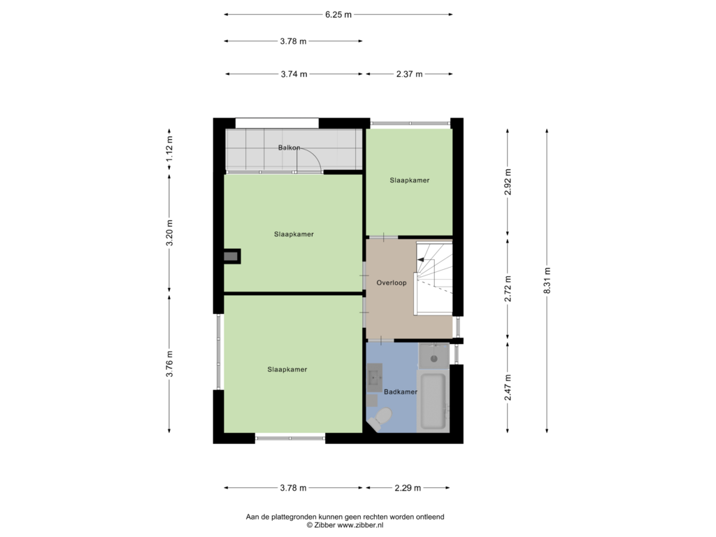 View floorplan of Eerste Verdieping of Spindop 5