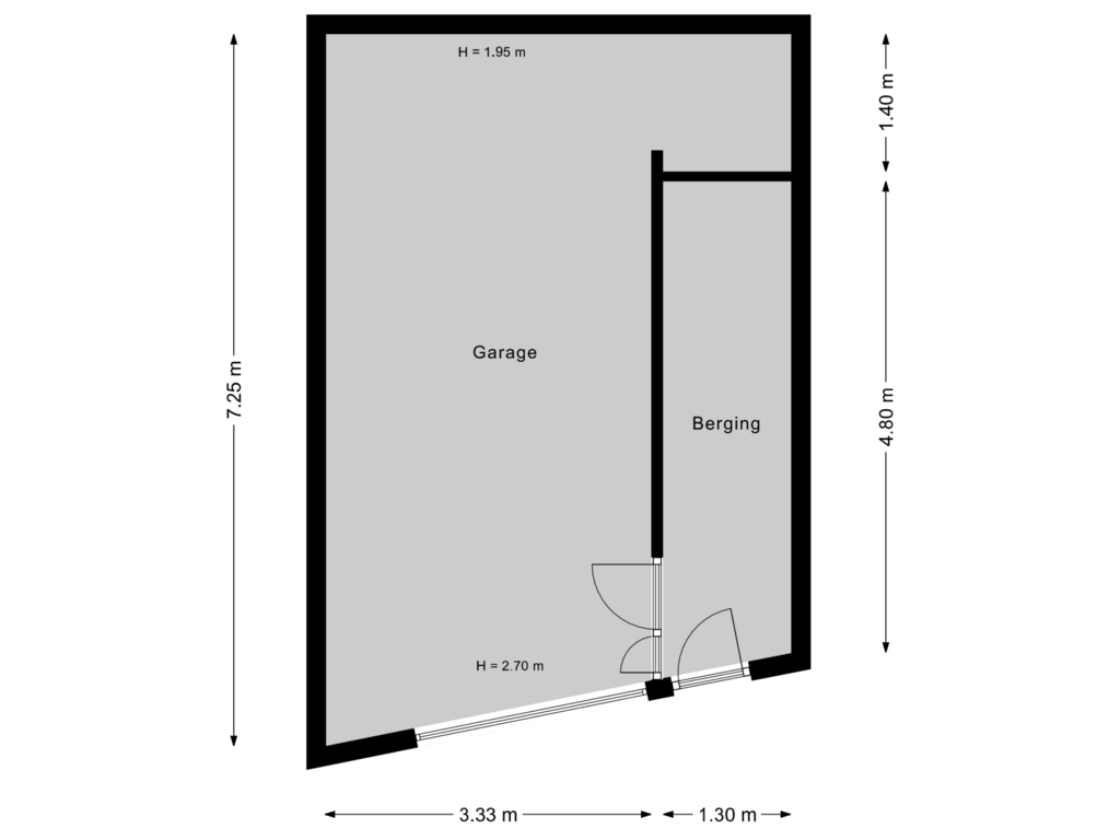 Bekijk plattegrond van Garage 3 van Gaagweg 36-B