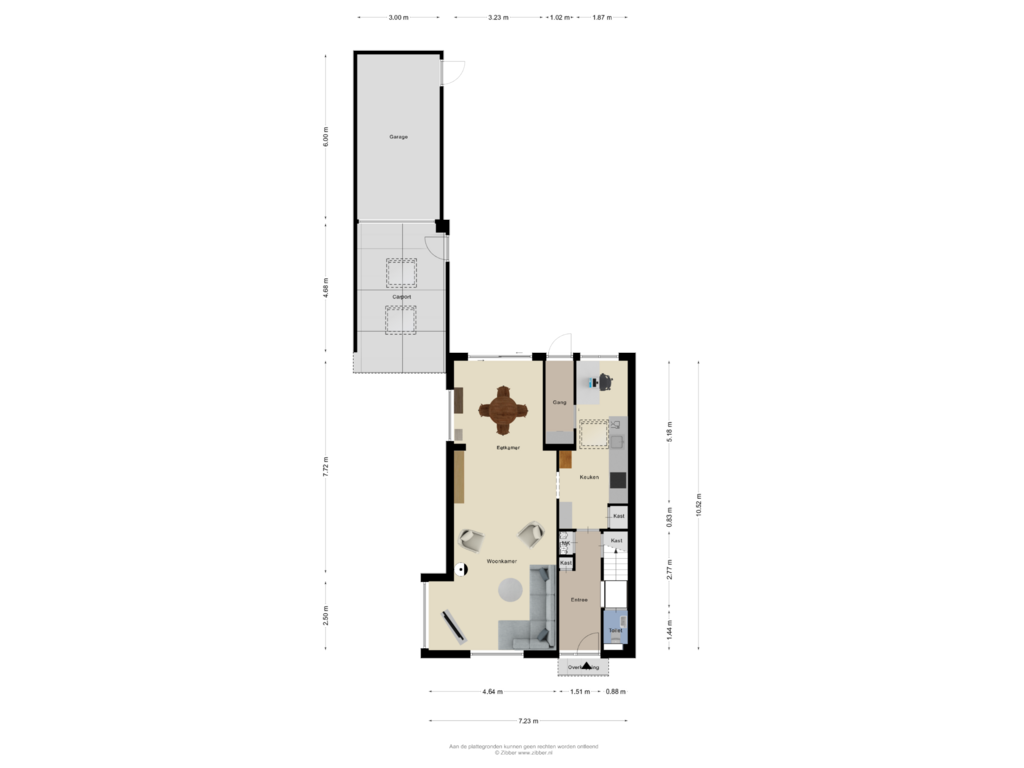 View floorplan of Begane grond of Burg. Arriënsweg 28