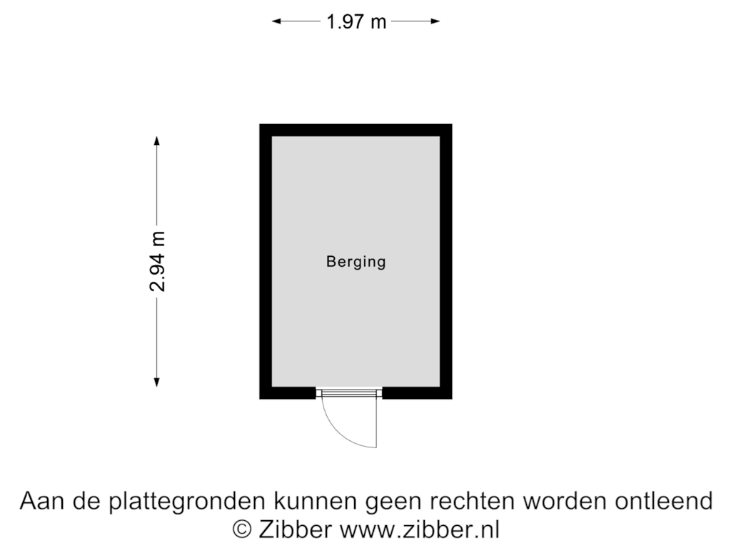 View floorplan of Berging of Burg. Arriënsweg 28