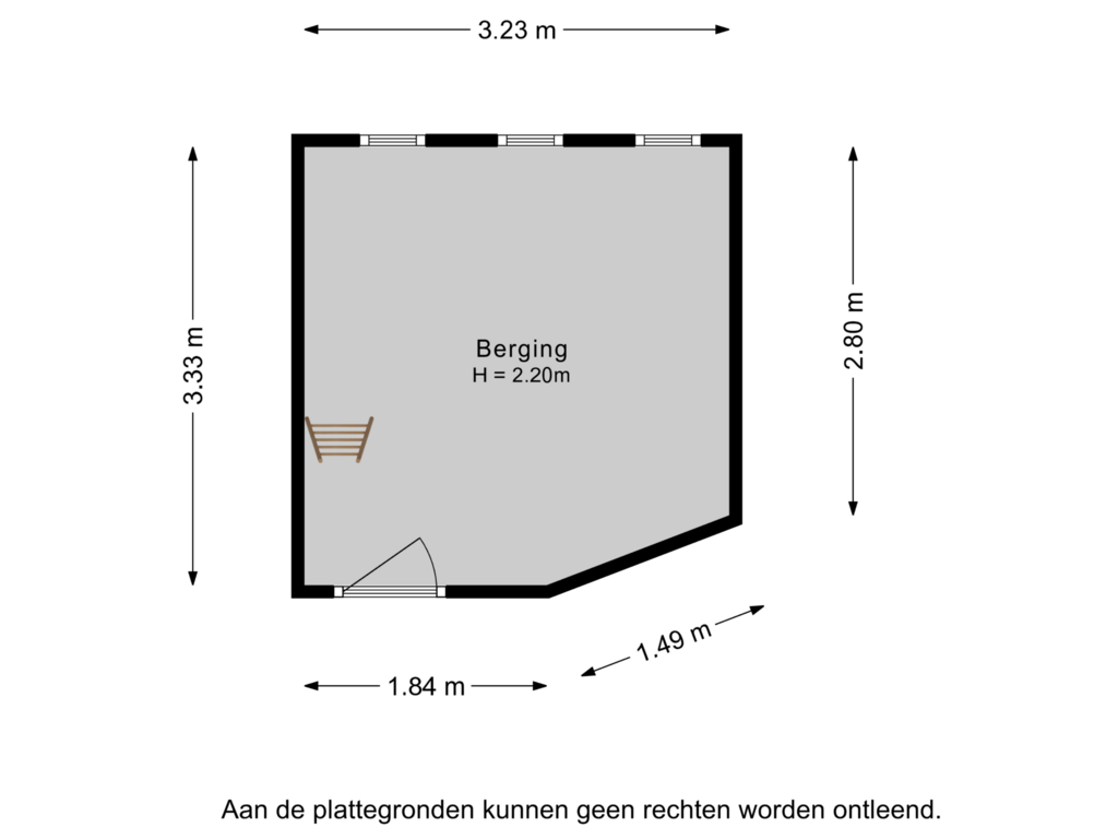 Bekijk plattegrond van Berging van Herman Robbersstraat 60-B