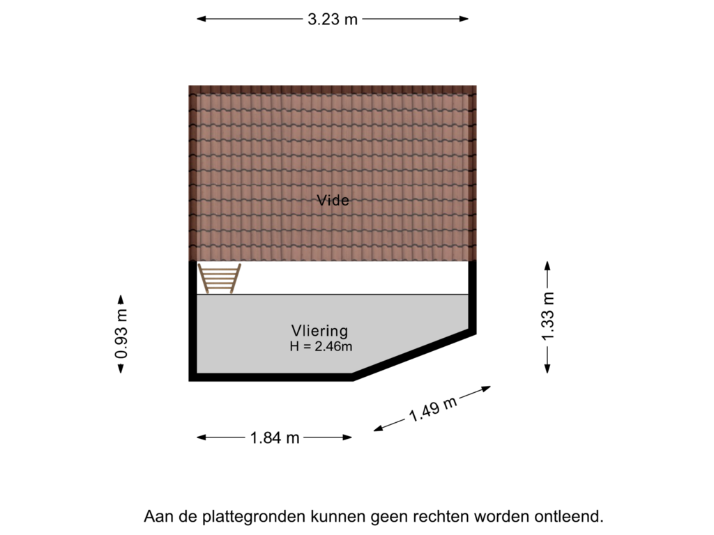 Bekijk plattegrond van Berging Vliering van Herman Robbersstraat 60-B