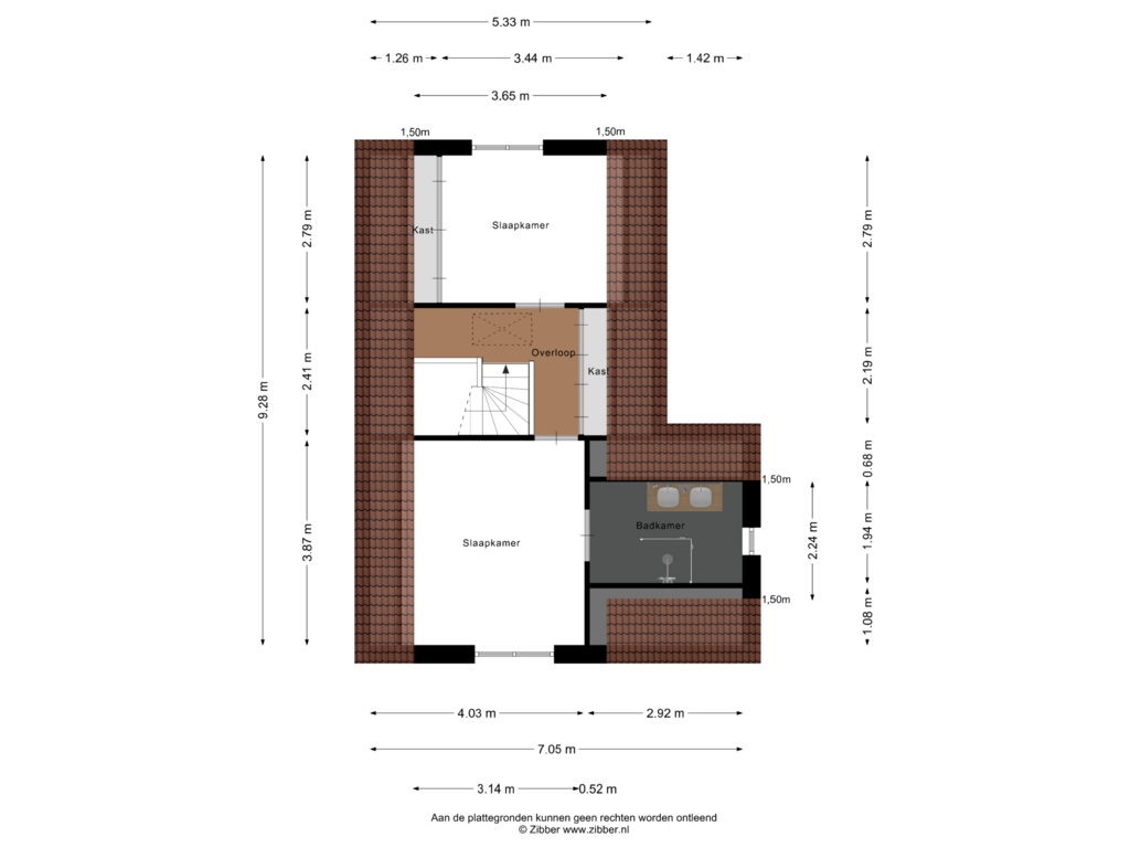 Bekijk plattegrond van Tweede Verdieping van Aert Heymlaan 11-A