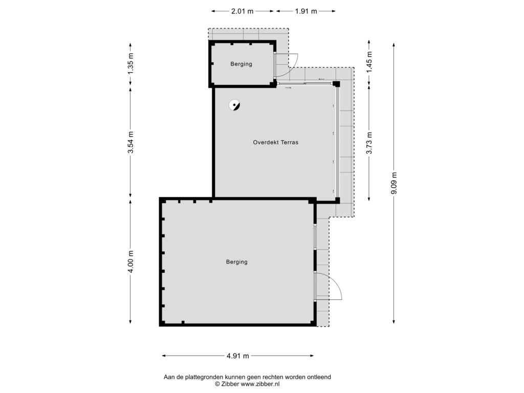 Bekijk plattegrond van Tuinhuis van Aert Heymlaan 11-A