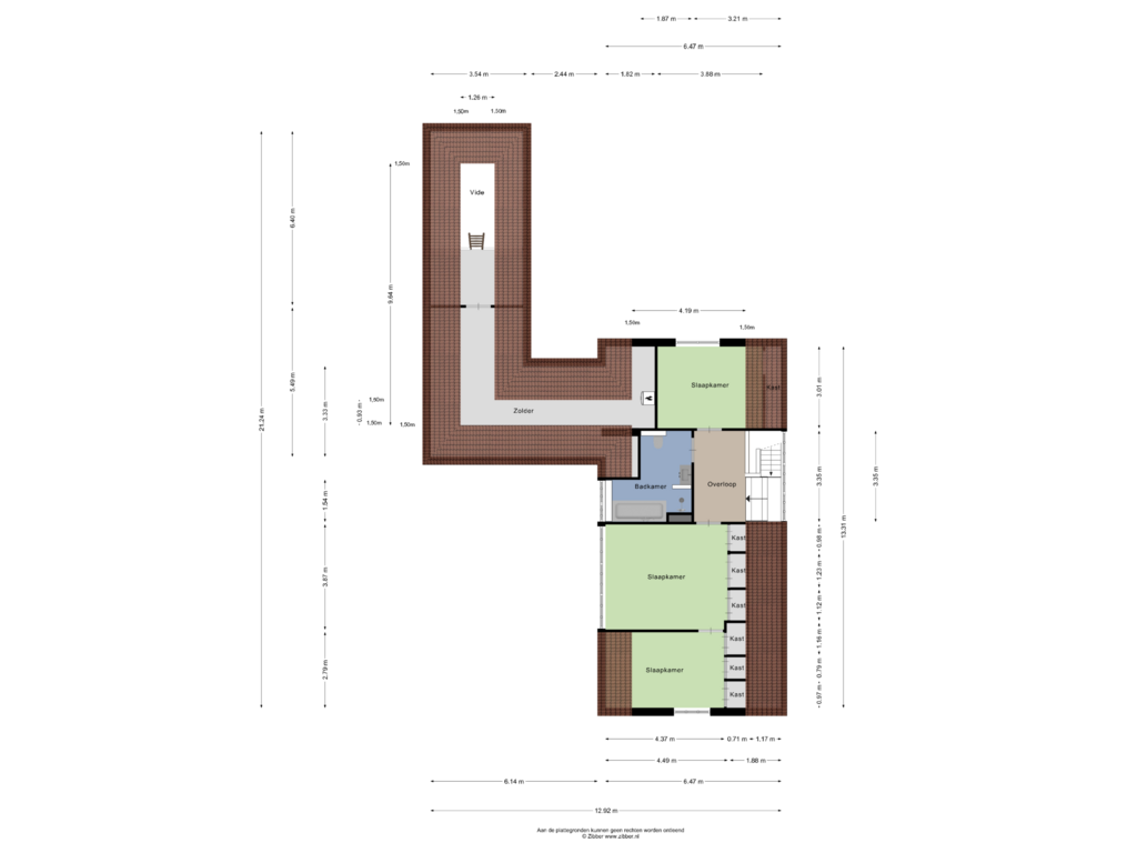 Bekijk plattegrond van Eerste Verdieping van Herenweg 96