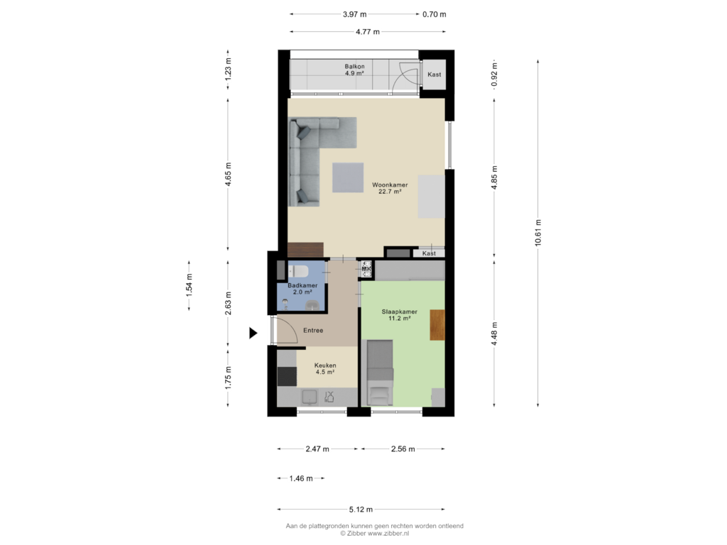 Bekijk plattegrond van Appartement van De Goeijenlaan 56