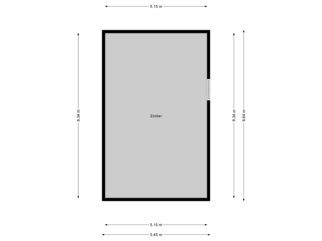 View floorplan of Floor 1 of Aquamarijnhof 50