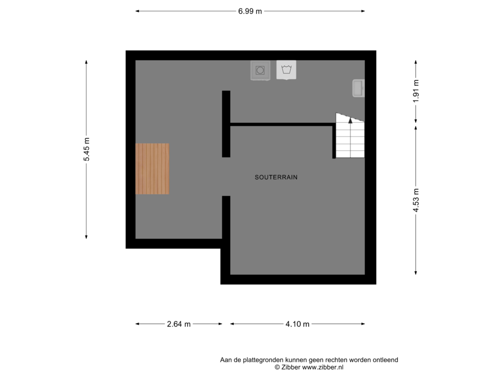 View floorplan of Souterrain of Vredenburglaan 4