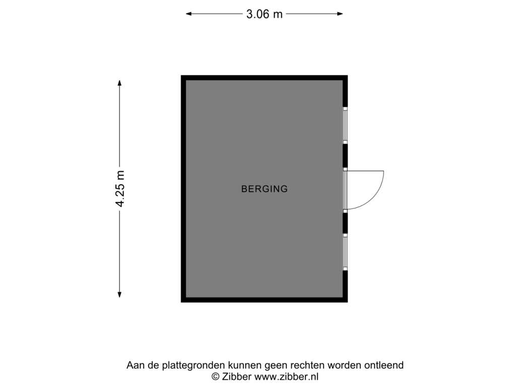 View floorplan of Berging of Vredenburglaan 4