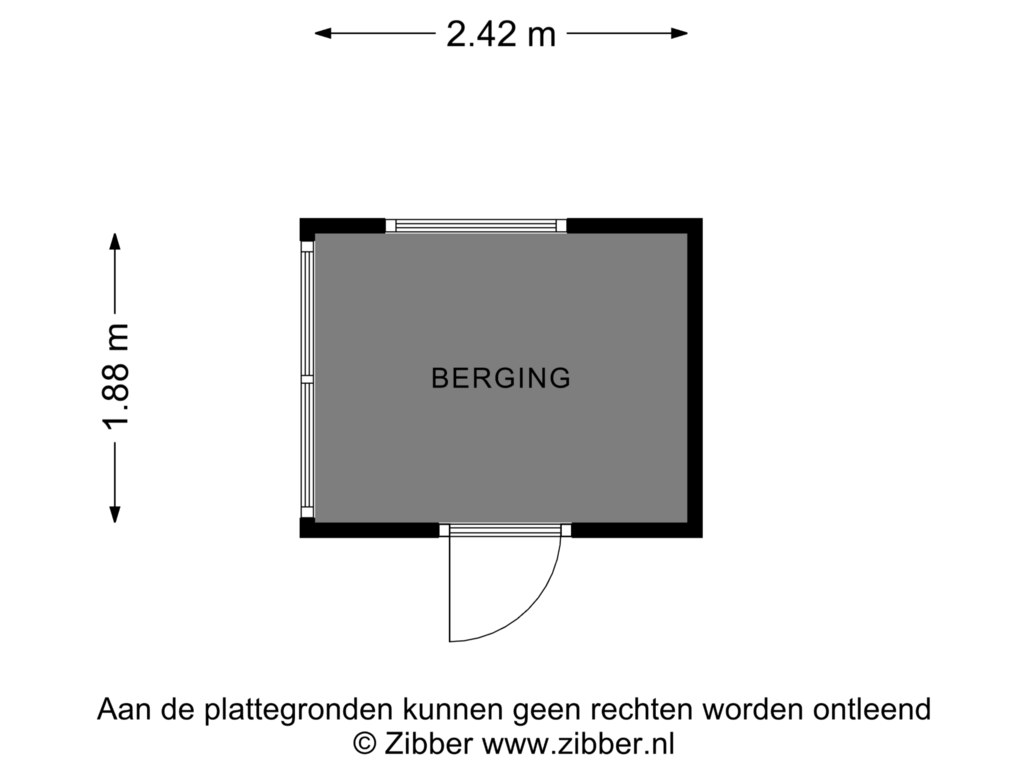 View floorplan of Berging of Vredenburglaan 4