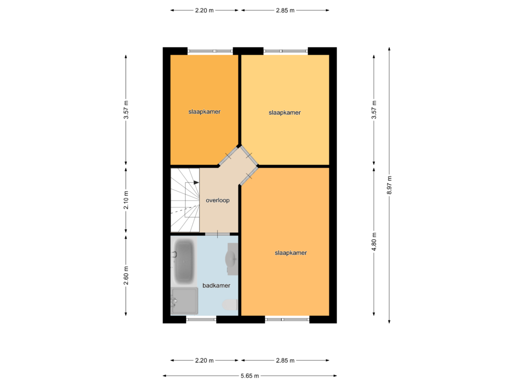 Bekijk plattegrond van Floor 1 van Voetakker 17