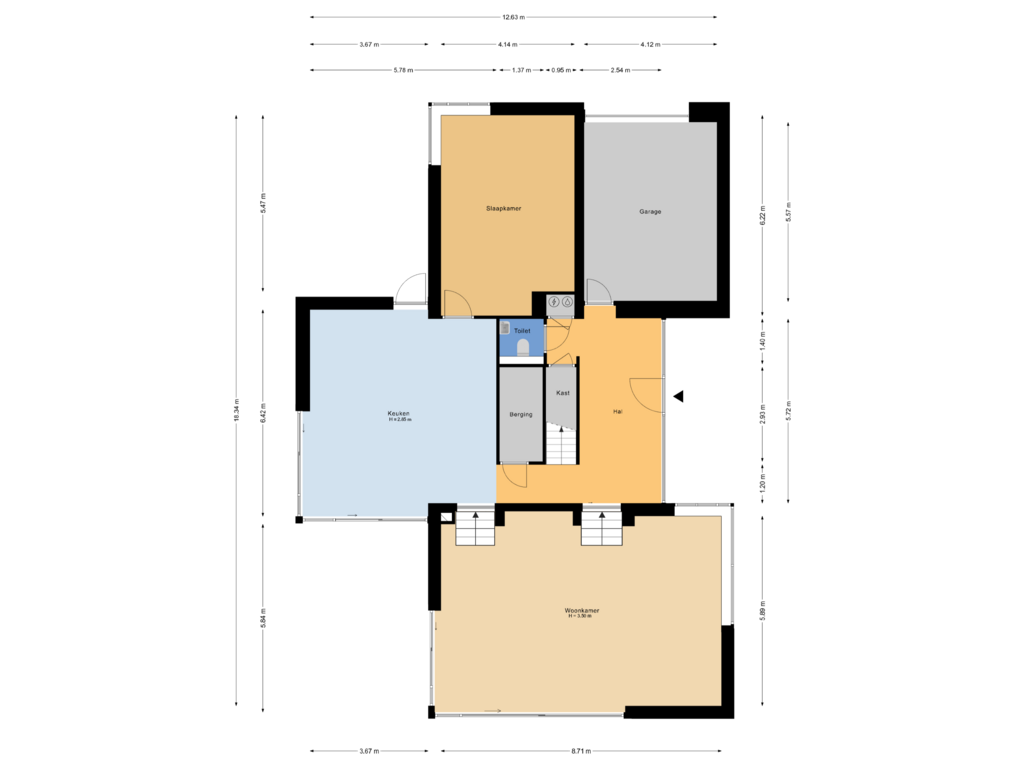 Bekijk plattegrond van Begane grond van Liburne 20