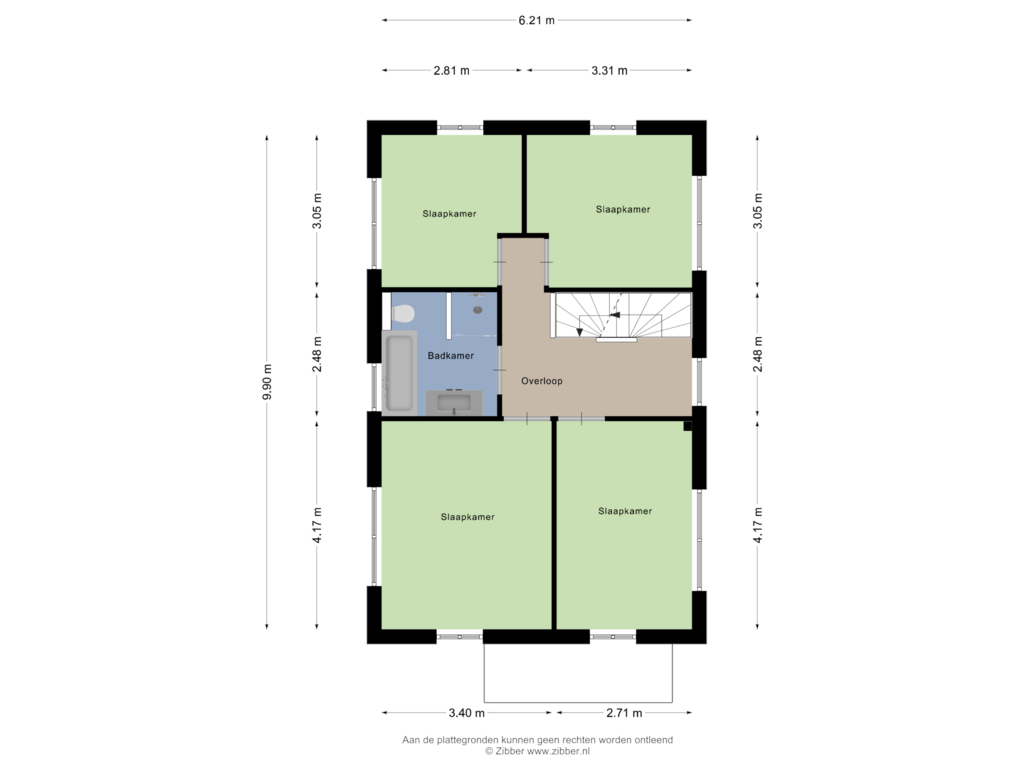 Bekijk plattegrond van Eerste verdieping van Dinkelstraat 9