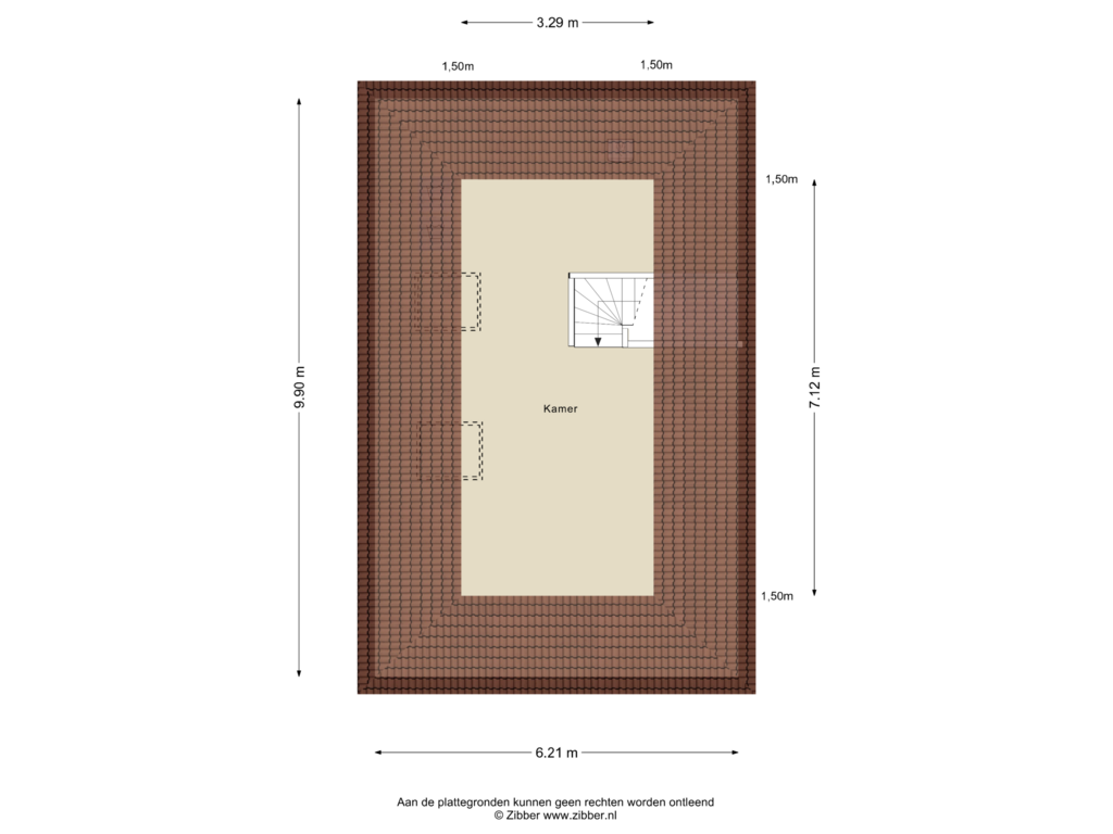 Bekijk plattegrond van Tweede verdieping van Dinkelstraat 9