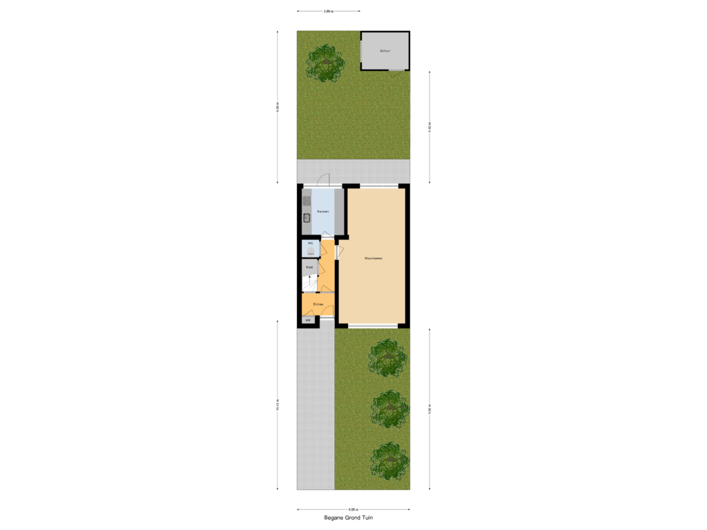 Bekijk plattegrond van Begane Grond Tuin van Petunia 9