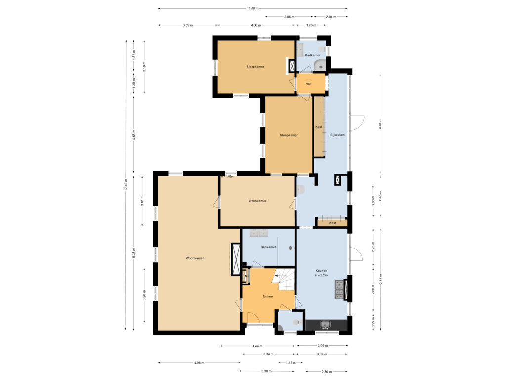 Bekijk plattegrond van Begane grond van Hoge Varenweg 1