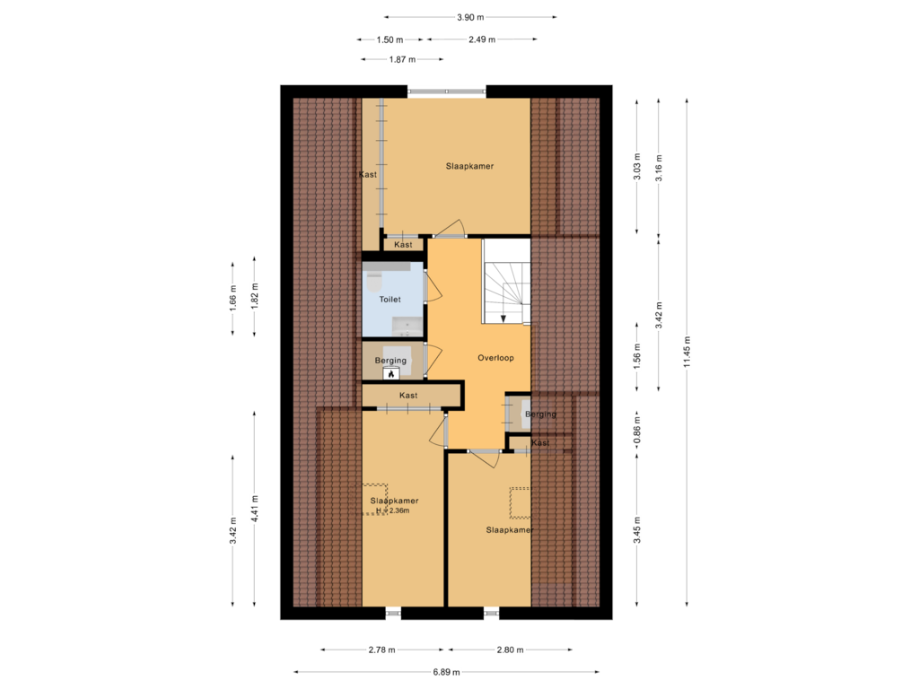 Bekijk plattegrond van Eerste verdieping van Hoge Varenweg 1