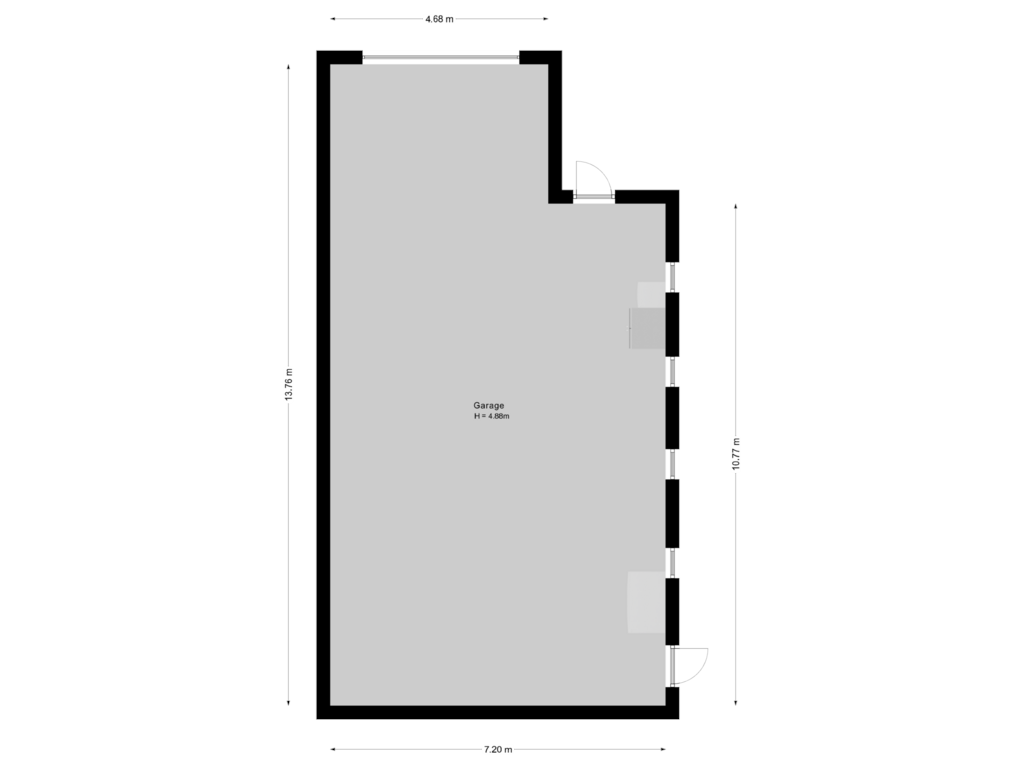 Bekijk plattegrond van Garage van Hoge Varenweg 1