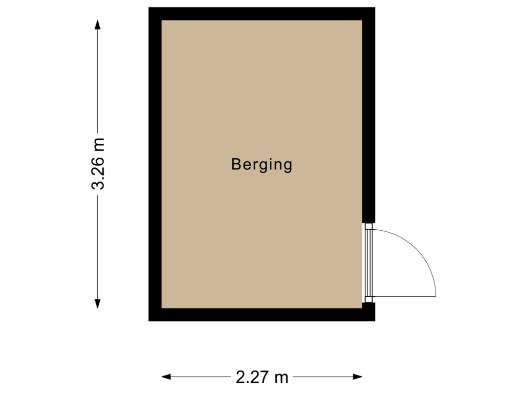 Bekijk plattegrond van Berging 2 van Hoge Varenweg 1