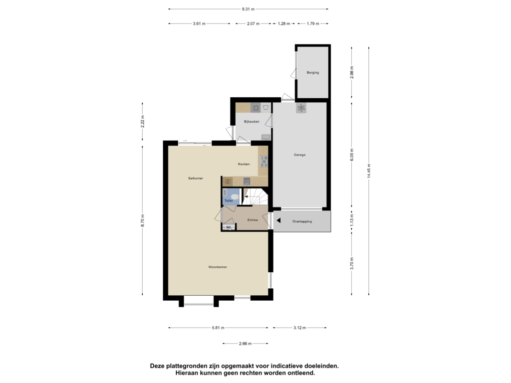 Bekijk plattegrond van Begane Grond van Kiekendief 12