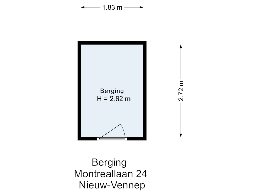 Bekijk plattegrond van Berging van Montreallaan 24