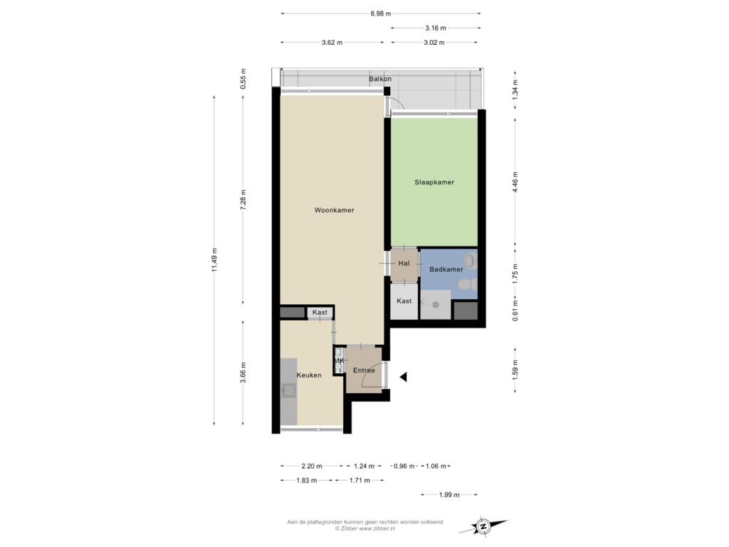 Bekijk plattegrond van Appartement van Vliestroom 194