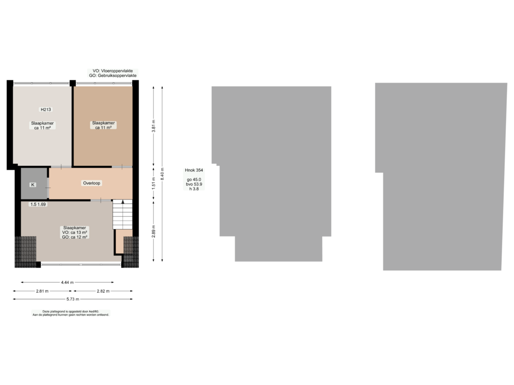 View floorplan of Eerste verdieping of Hoendiep 130