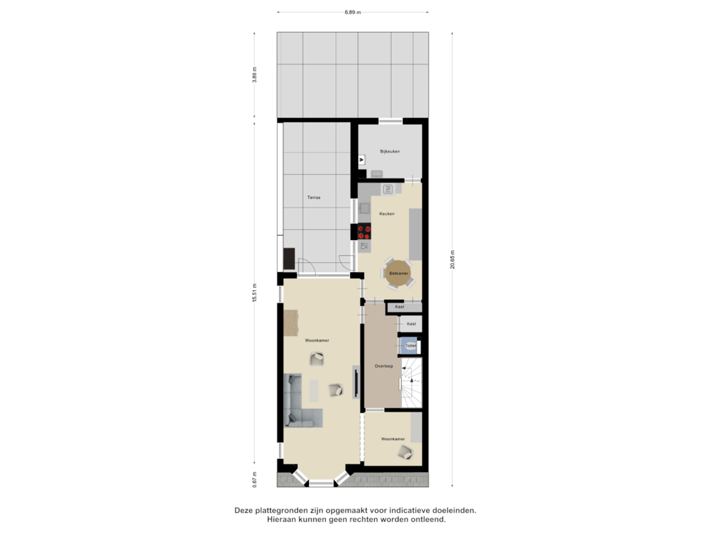 View floorplan of Eerste Verdieping-Tuin of Delfgauwseweg 325