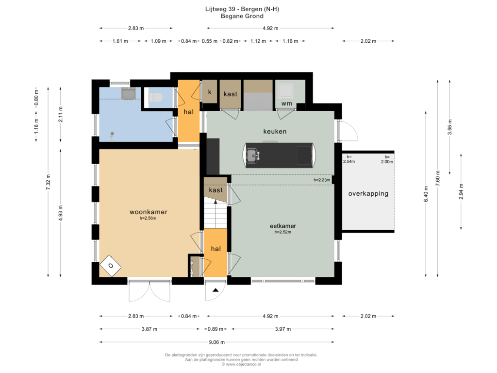 View floorplan of BEGANE GROND of Lijtweg 39