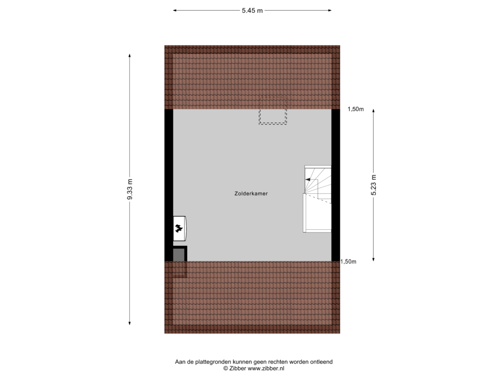 Bekijk plattegrond van Zolder van Vuurdoornstraat 110