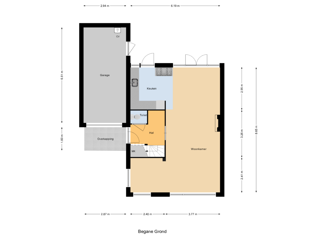 Bekijk plattegrond van Begane Grond van Kievitslaan 11