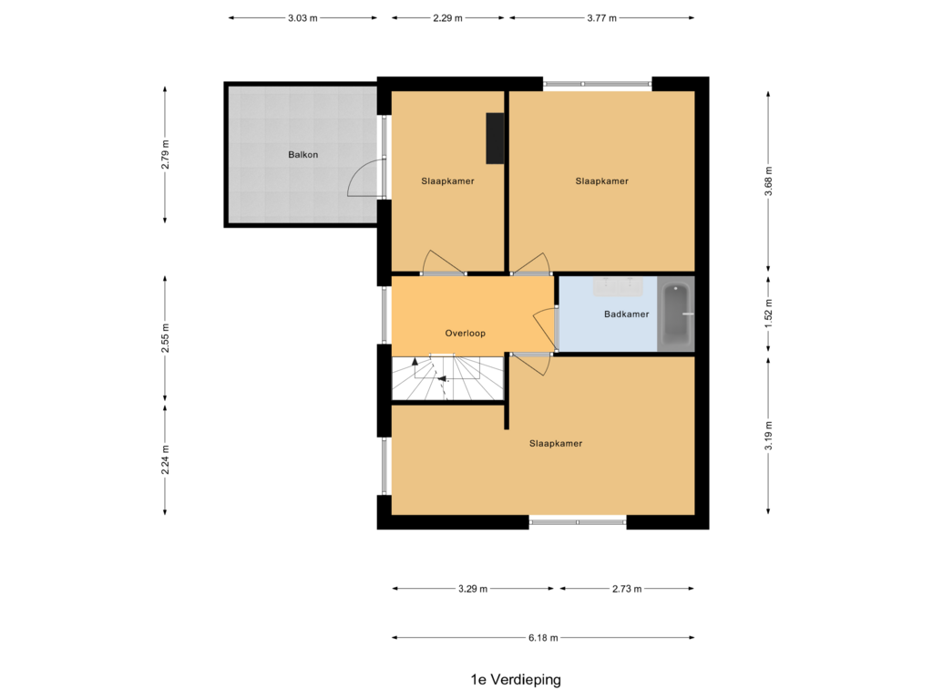 Bekijk plattegrond van 1e Verdieping van Kievitslaan 11