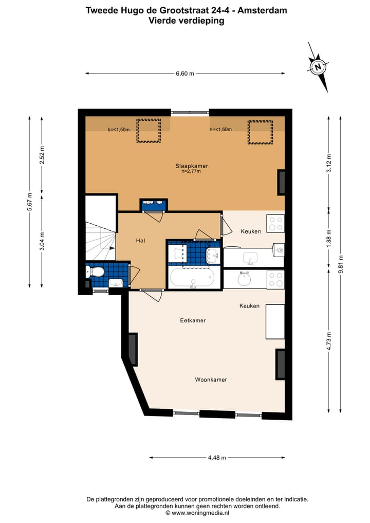 Foto 23 van Tweede Hugo de Grootstraat 24-4